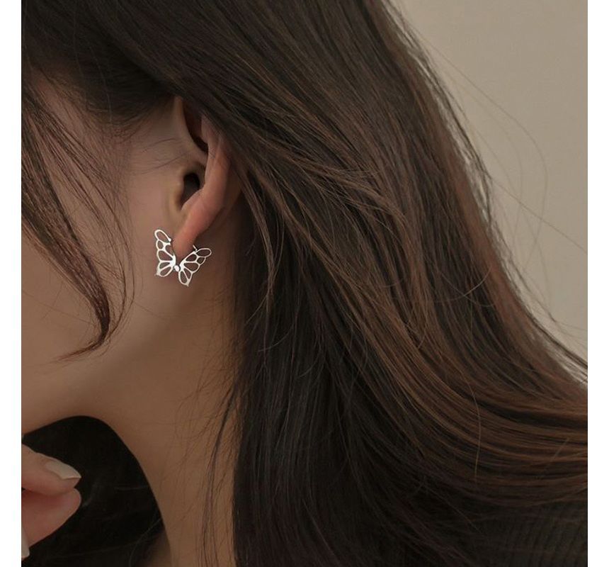 Earring Sterling Silver Butterfly