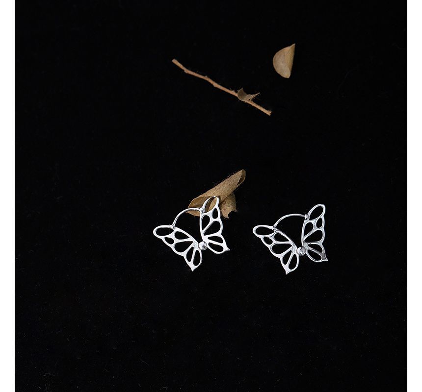 Earring Sterling Silver Butterfly