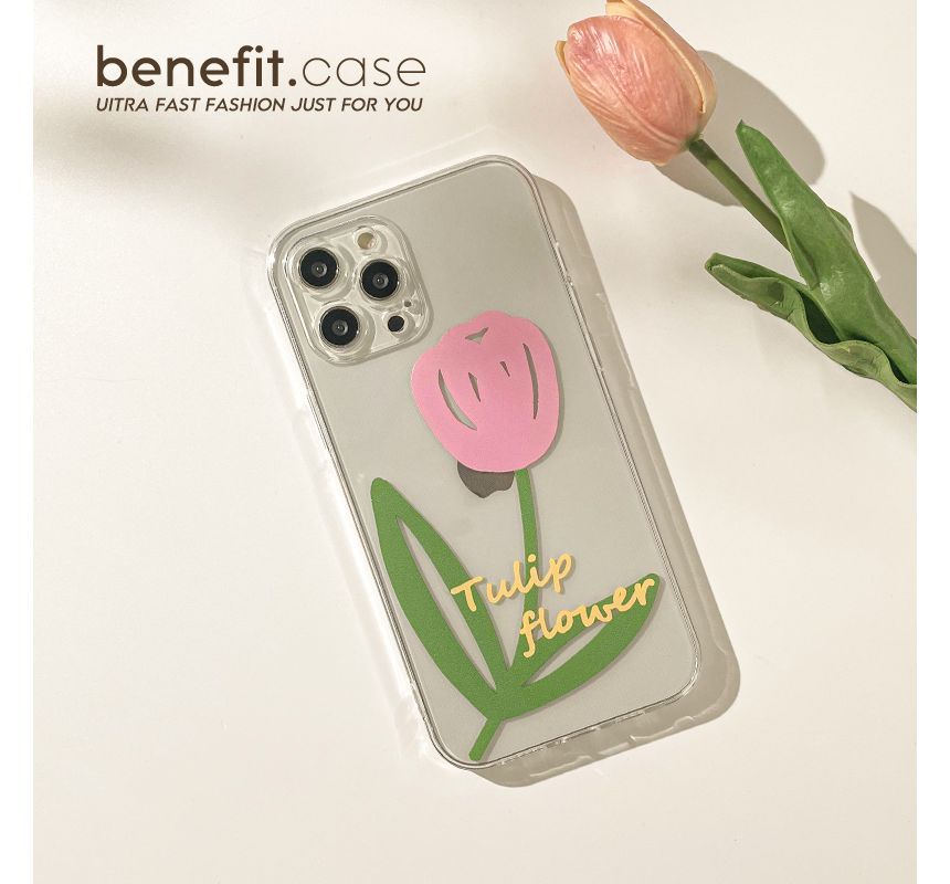 Phone Transparent Tulip Case