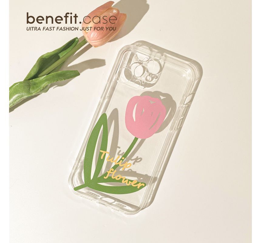 Phone Transparent Tulip Case