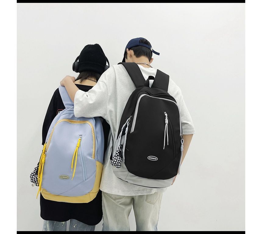 Two-Tone Backpack Nylon Logo