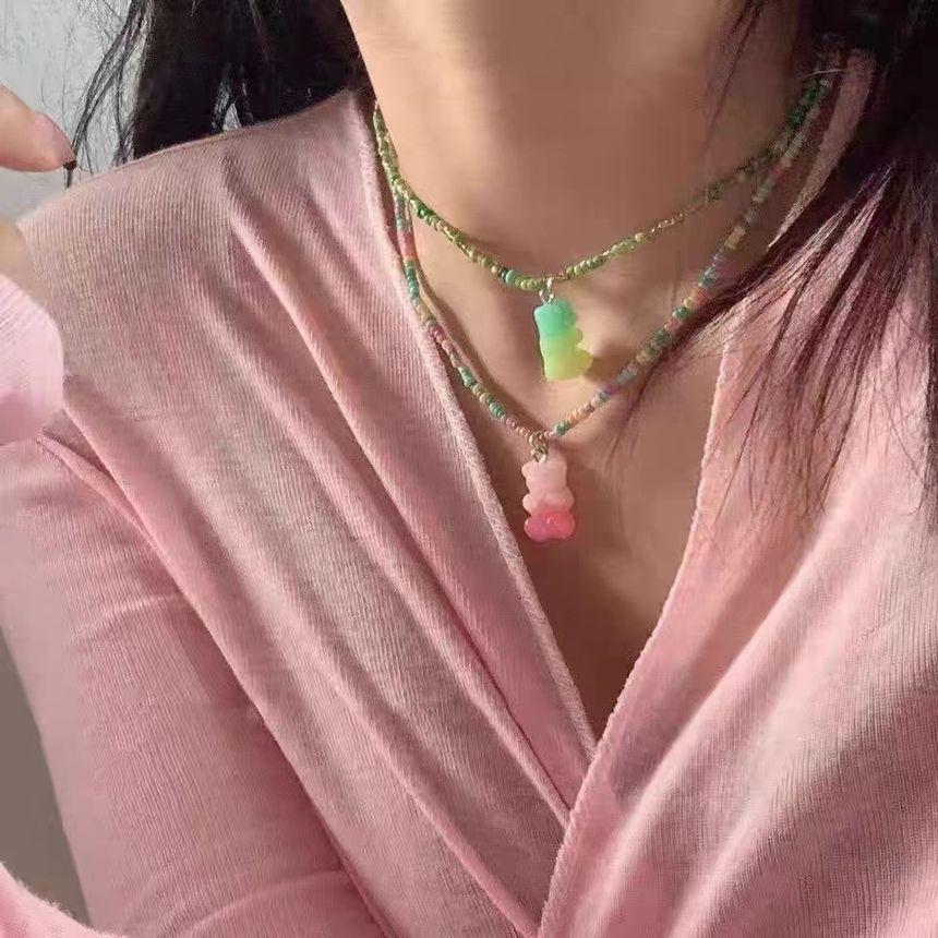 Bead Necklace Bear