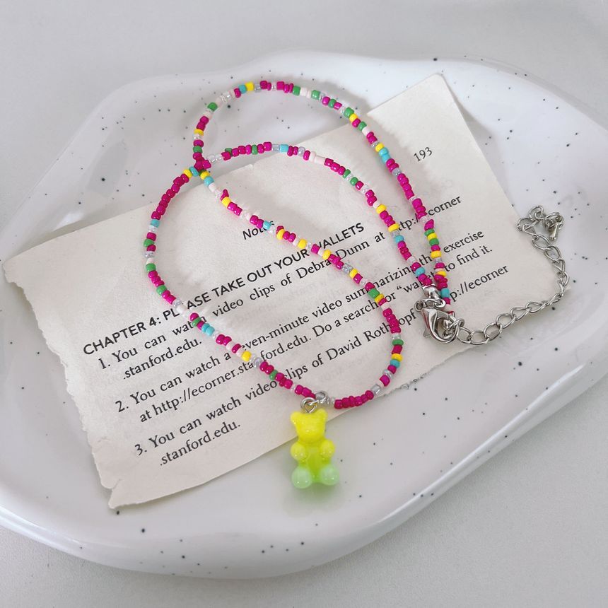 Bead Necklace Bear