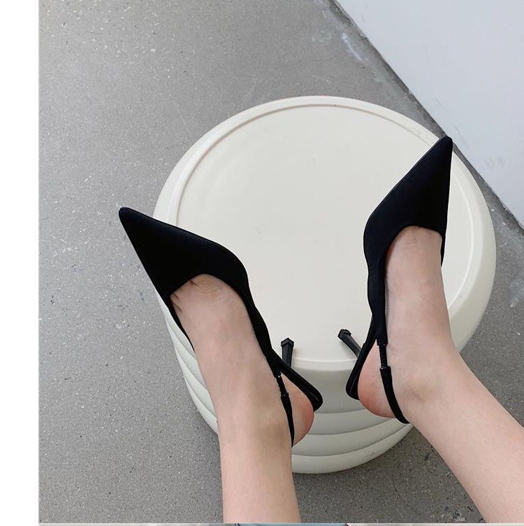 Slingback High-Heel Sandals