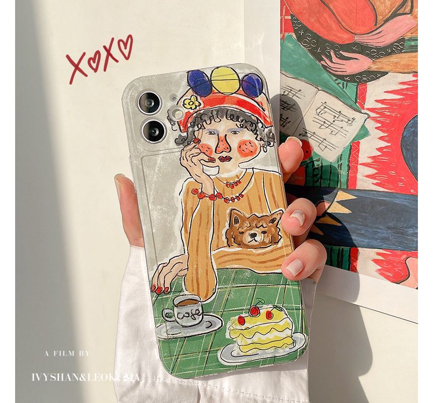Cartoon Case Transparent Phone