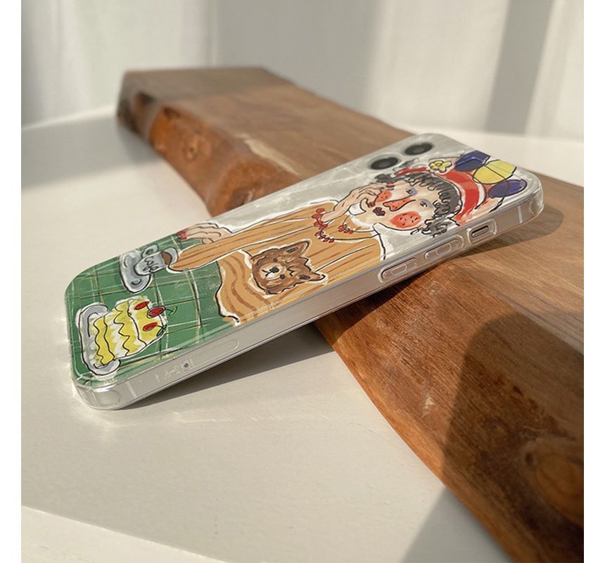 Cartoon Case Transparent Phone