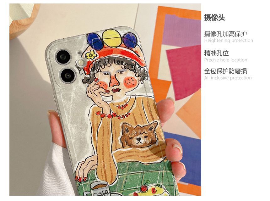 Cartoon Case Transparent Phone