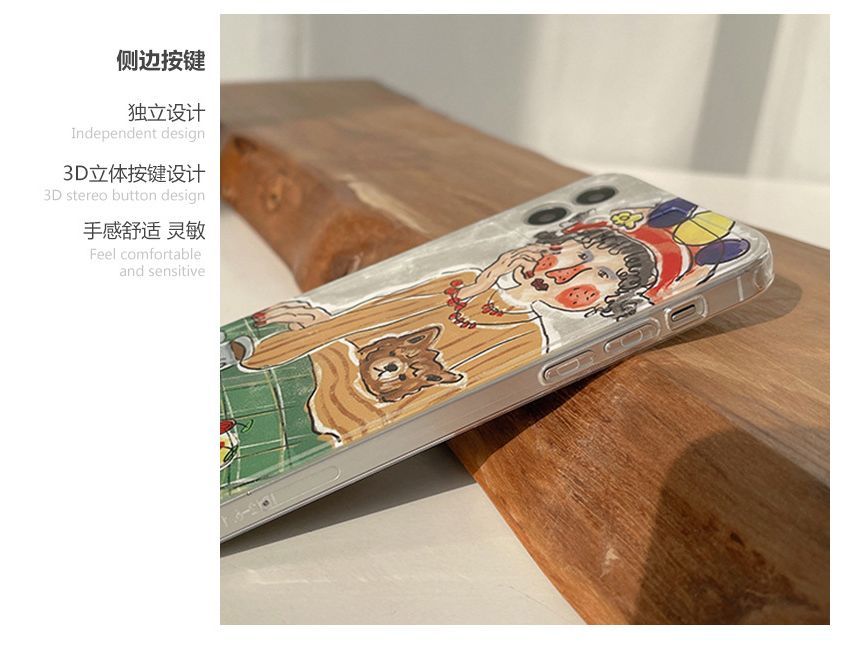 Cartoon Case Transparent Phone