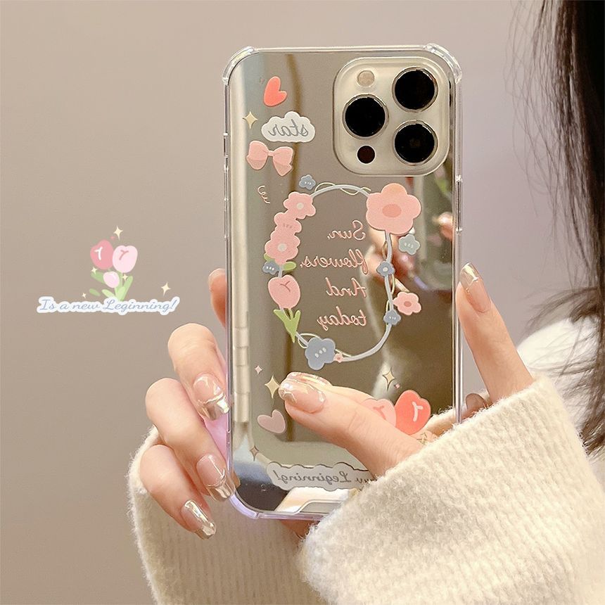 Case Flower Phone Mirrored