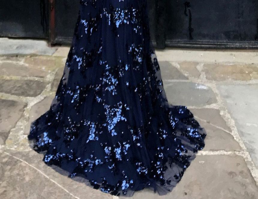 Glitter Gown Evening Mermaid Spaghetti-Strap