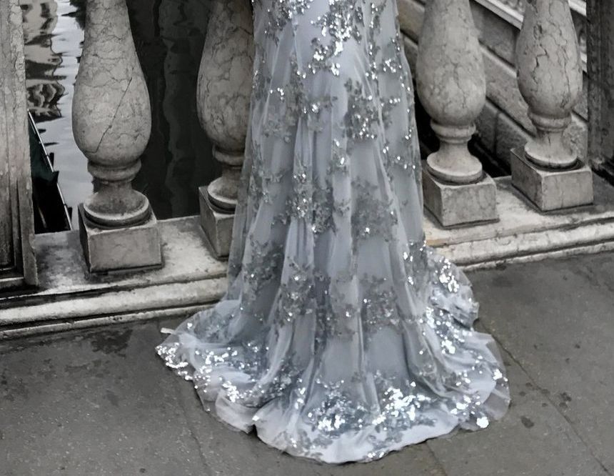 Glitter Gown Evening Mermaid Spaghetti-Strap