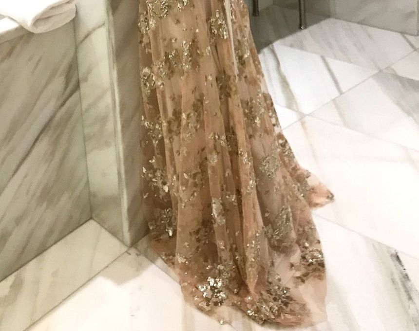 Glitter Gown Evening Mermaid Spaghetti-Strap