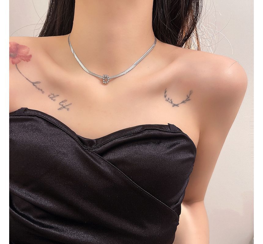 Rhinestone Necklace Choker