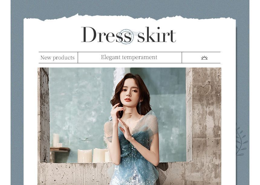 Strapless Mermaid Gown Evening Sequin