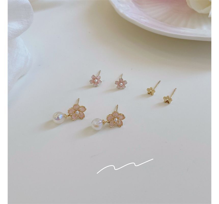 Pair Alloy (various Sakura designs) Set: 3 Earring