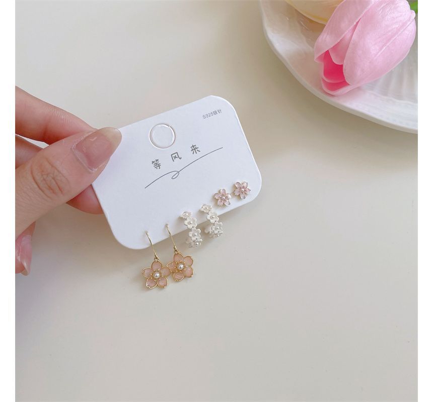 Pair Alloy (various Sakura designs) Set: 3 Earring
