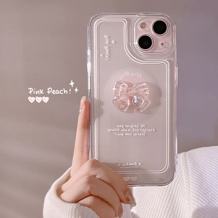 Phone Transparent Case Bow