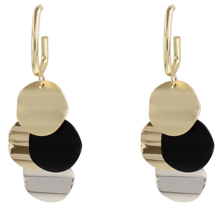 Alloy Disc Fringed Earring