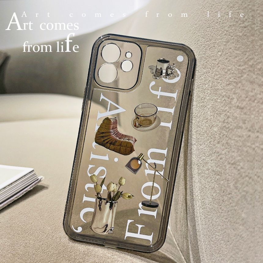 Phone Case Transparent Lettering