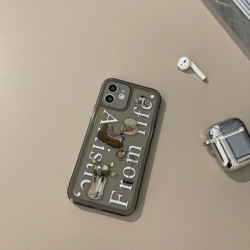 Phone Case Transparent Lettering