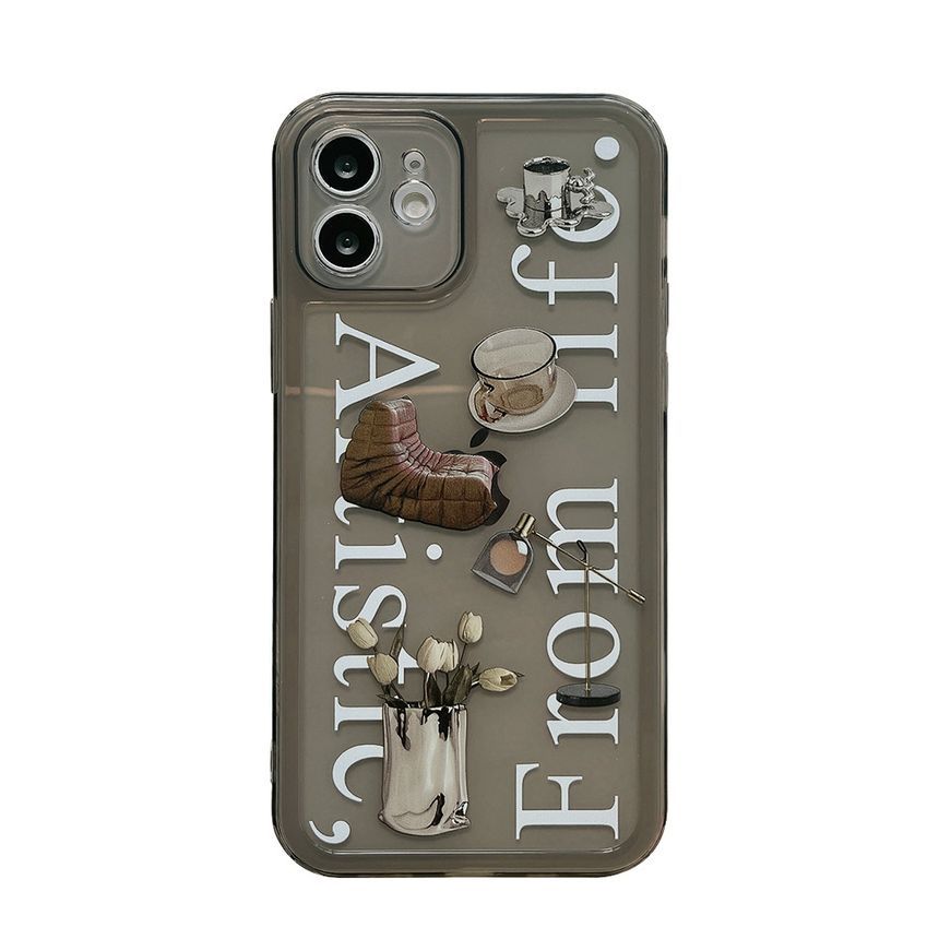 Phone Case Transparent Lettering