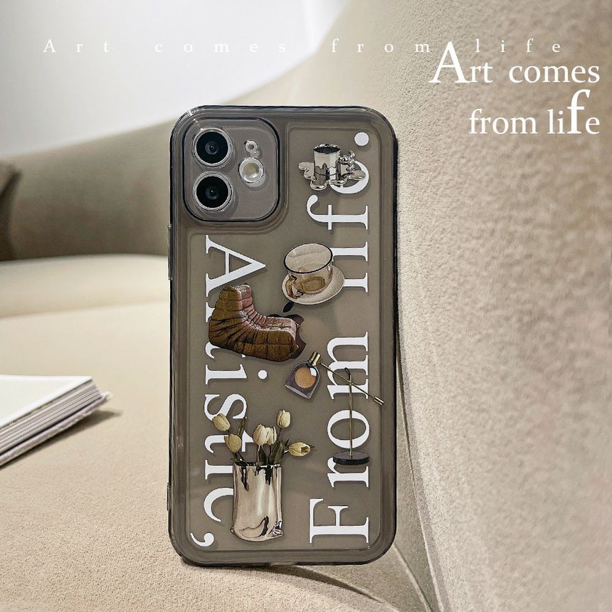 Phone Case Transparent Lettering