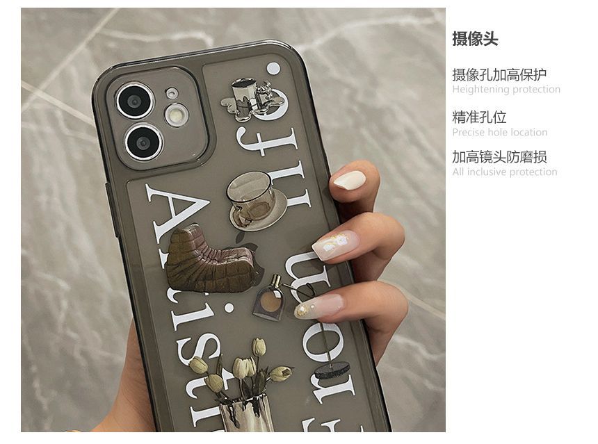 Phone Case Transparent Lettering
