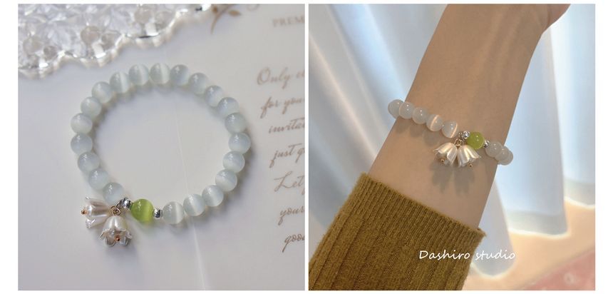 Resin Bead Flower Bracelet