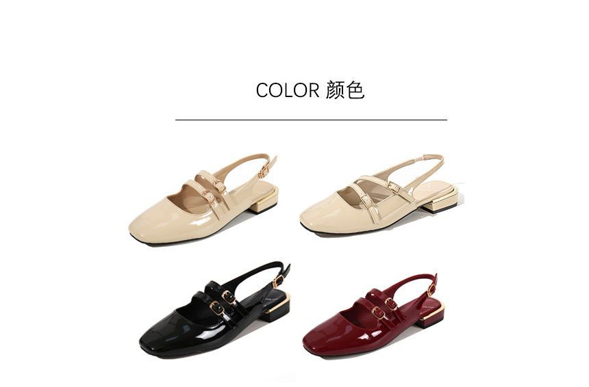 Flats Strap Slingback Double