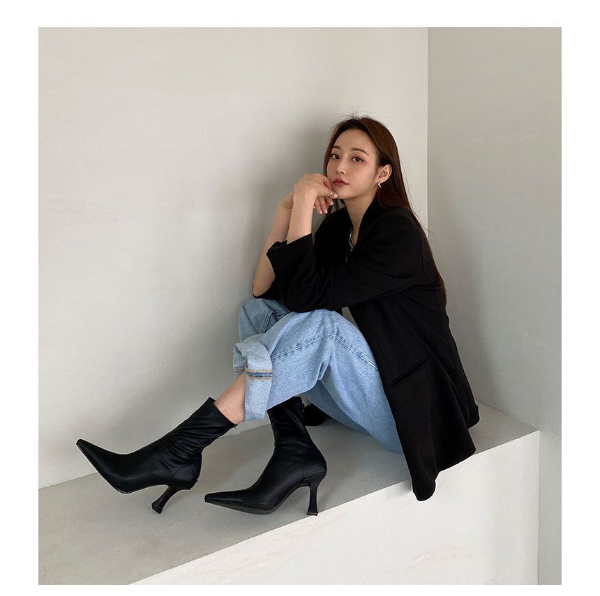 Boots Stiletto Short Pointed