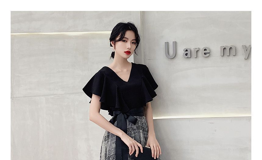 Dress Short-Sleeve Evening Gown A-Line Cocktail /