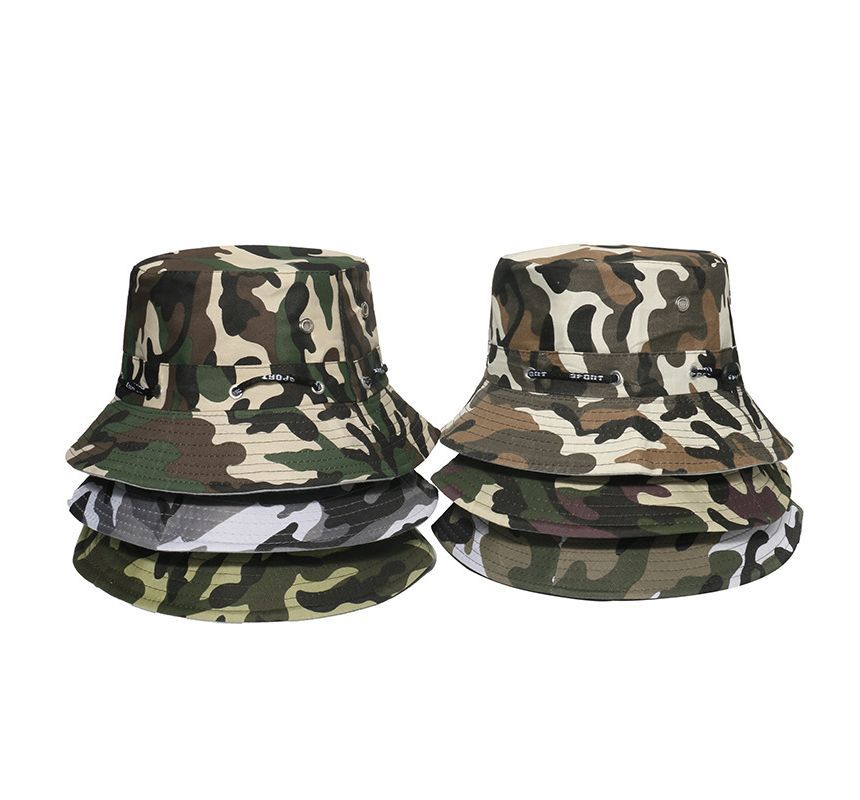 Camouflage Print / Hat Plain Bucket
