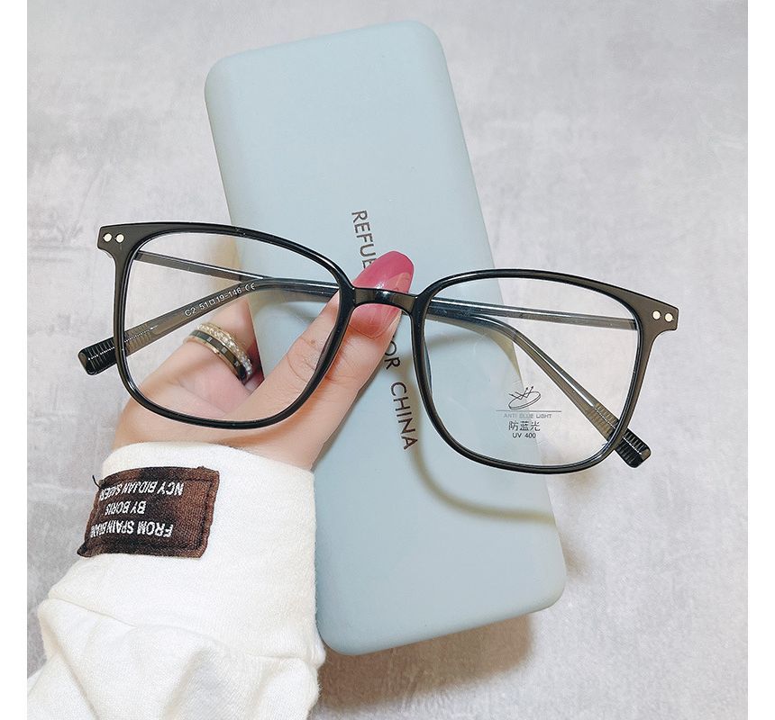 Light Blocking Square Glasses Blue