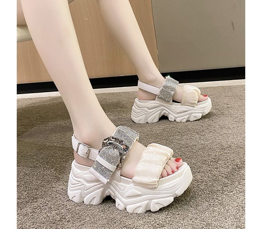 Platform Sandals Rhinestone