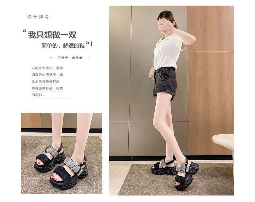 Platform Sandals Rhinestone