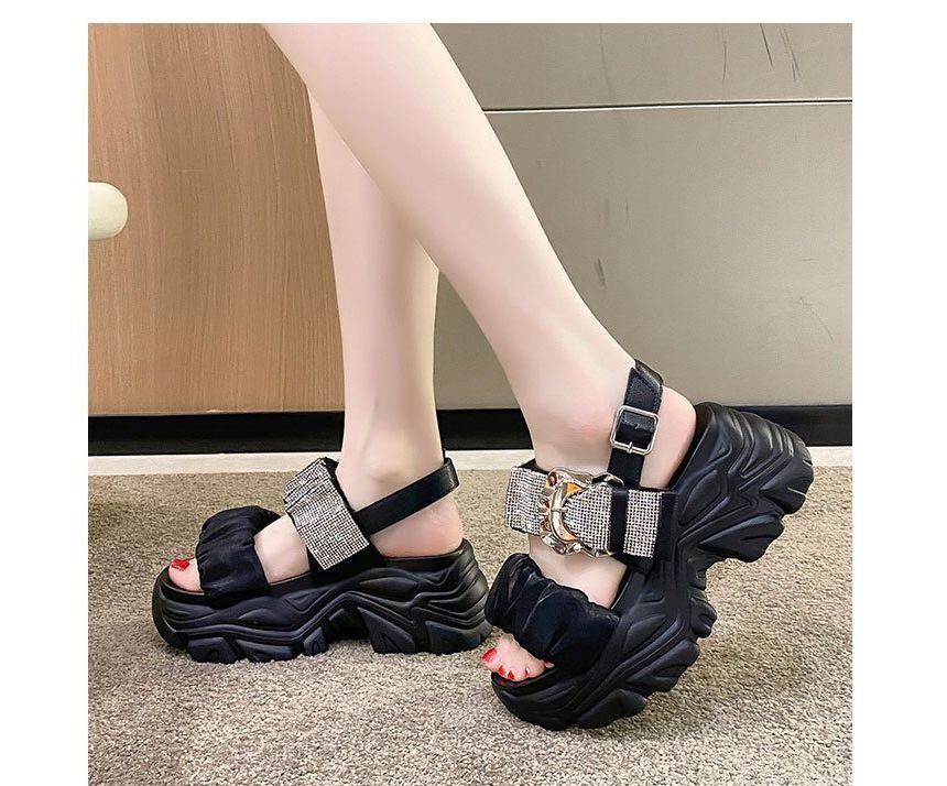 Platform Sandals Rhinestone