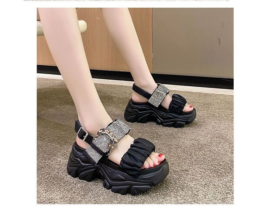 Platform Sandals Rhinestone