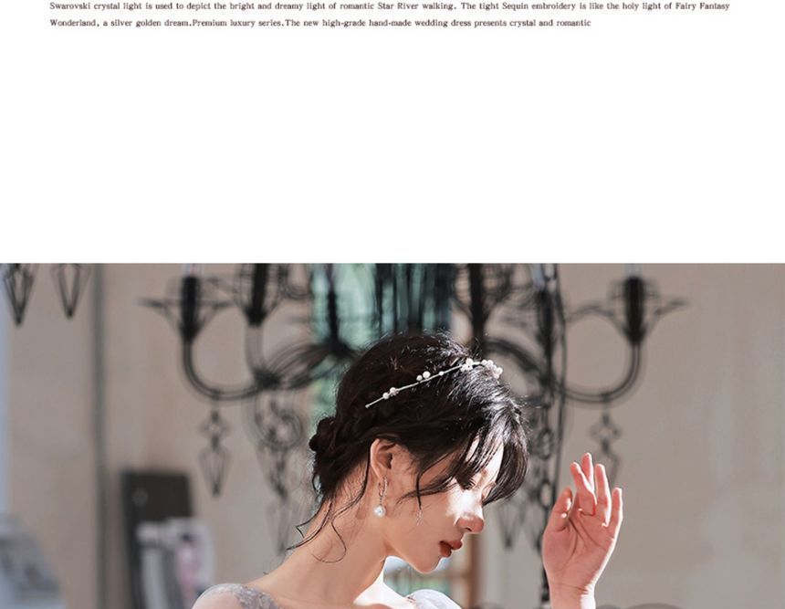 Glitter Cap-Sleeve Sheath Gown Evening