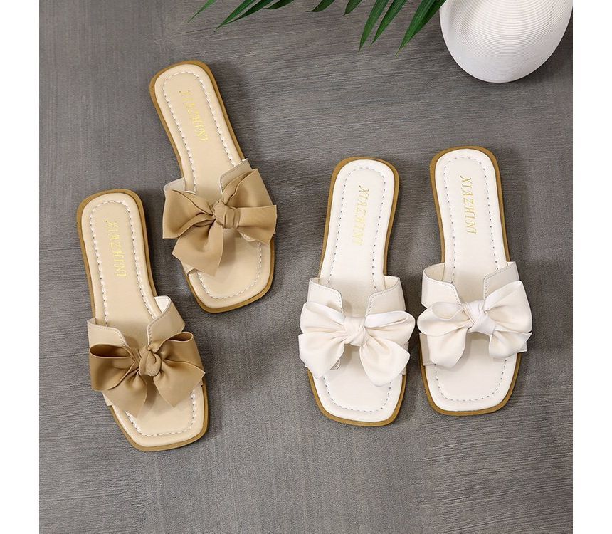 Accent Sandals Slide Bow