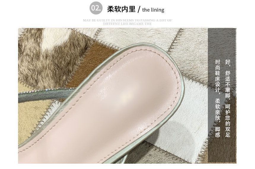 Sandals Stiletto-Heel Slide Rhinestone