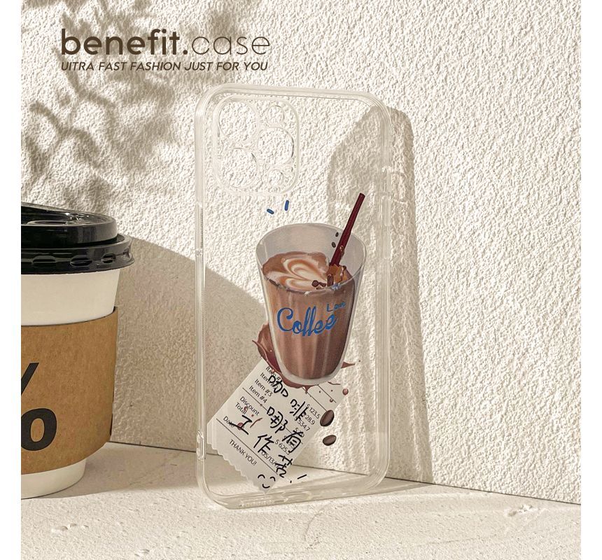 Coffee Case Transparent Phone
