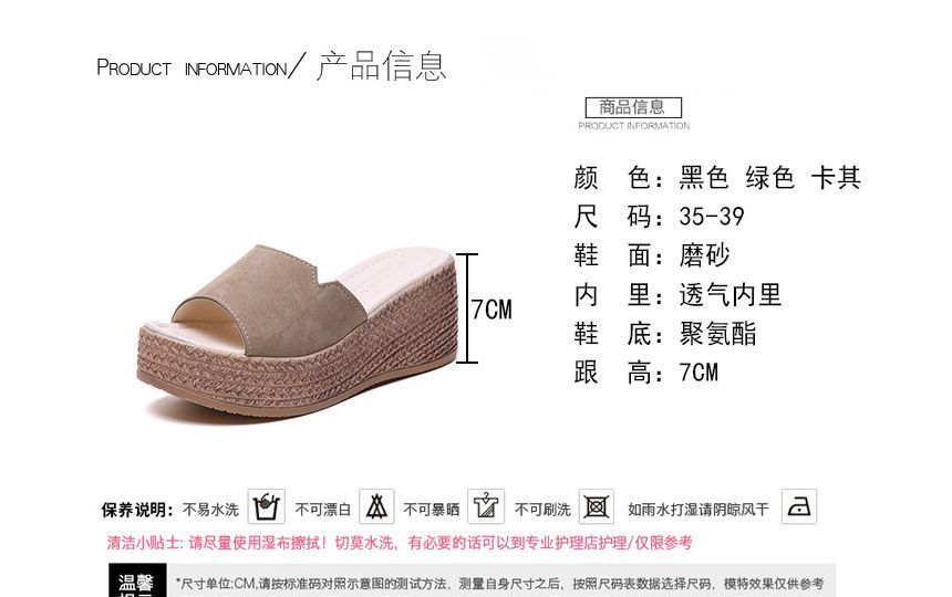 Sandals Slide Platform Wedge-Heel