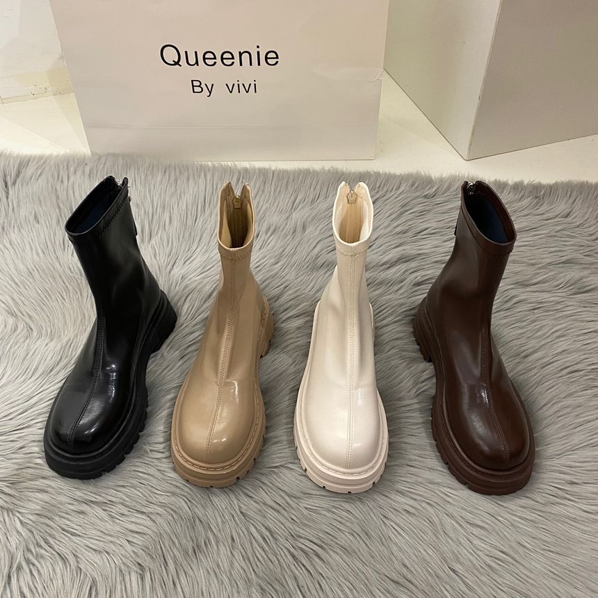 Short Heel Boots Block