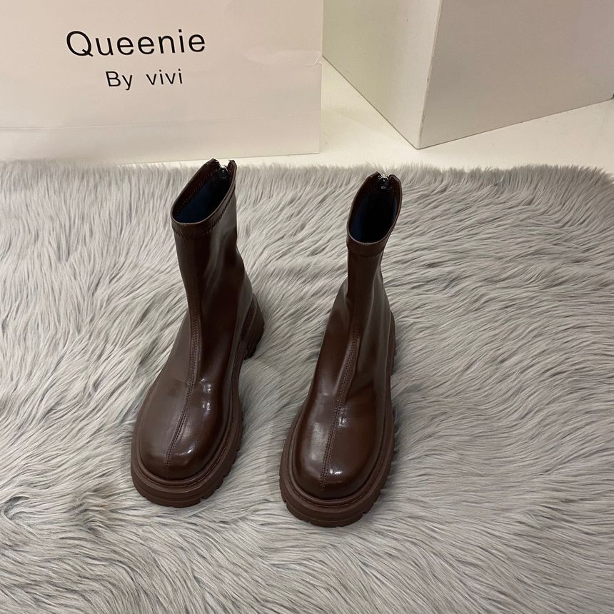 Short Heel Boots Block