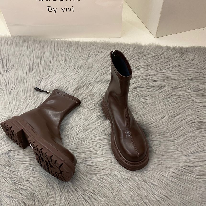 Short Heel Boots Block