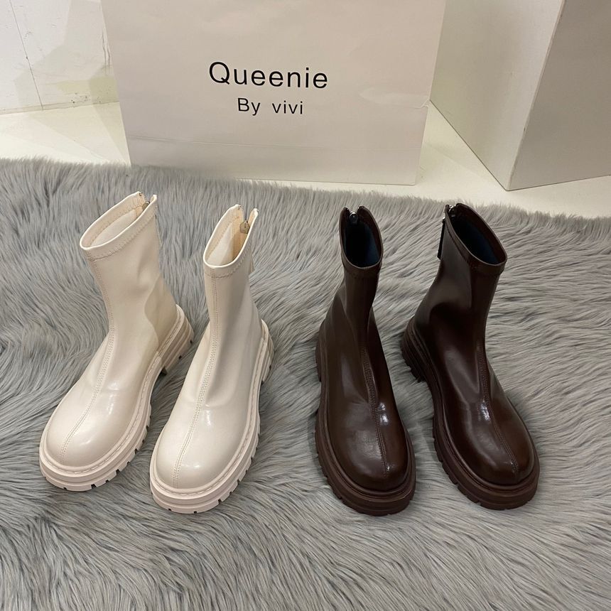 Short Heel Boots Block