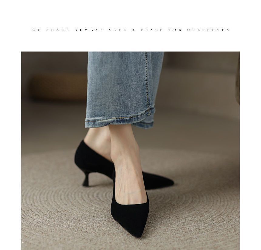 Pointed Heel Pumps Kitten