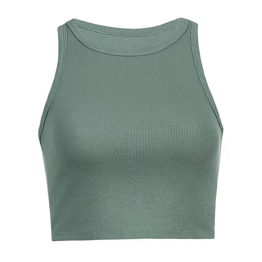 Cropped Tank Top Plain