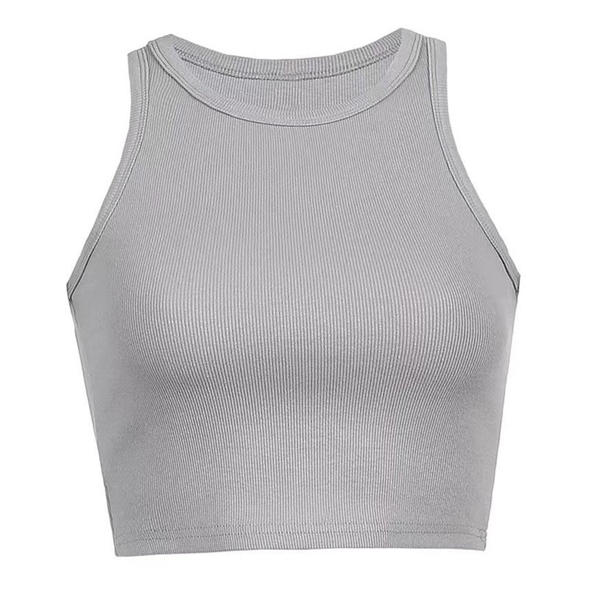Cropped Tank Top Plain