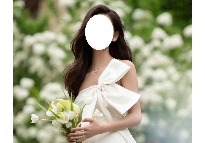 Mermaid Strapless Gown Plain Wedding Bow